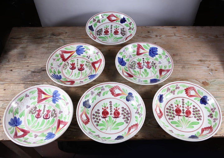 Set of Six Boerenbont Plates | Societe de Ceramique