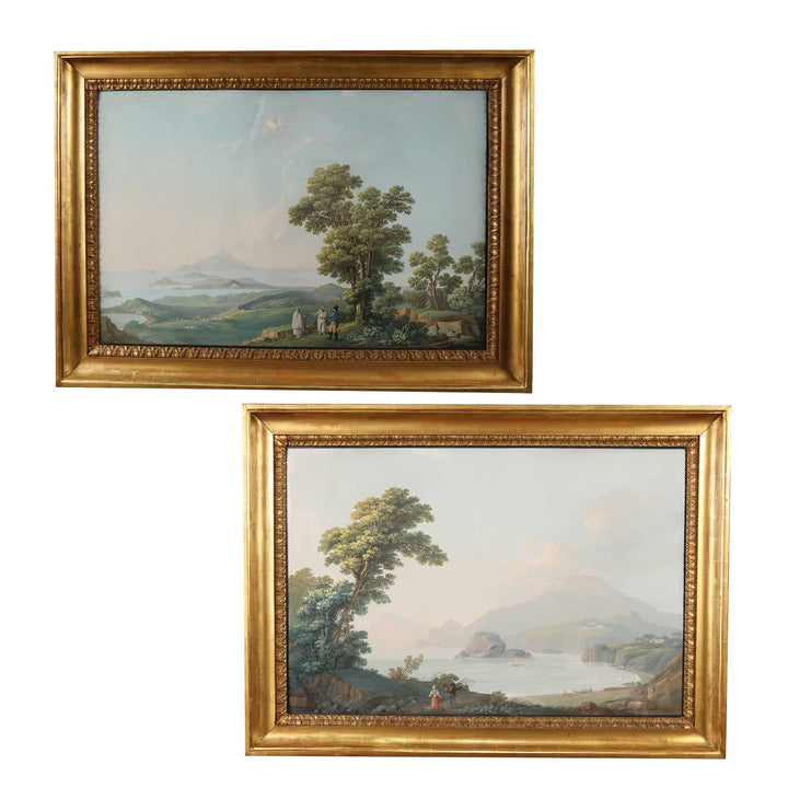 Camillo de Vito || Pair of Italianate Gouache Paintings