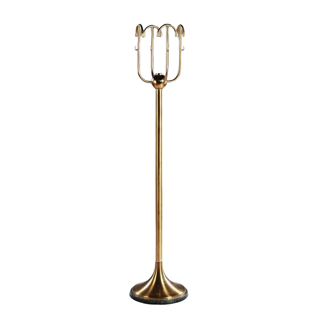 A Italian 1980s brass hat stand
