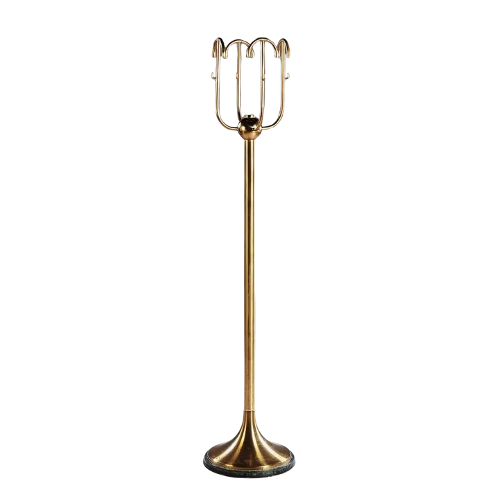 A Italian 1980s brass hat stand