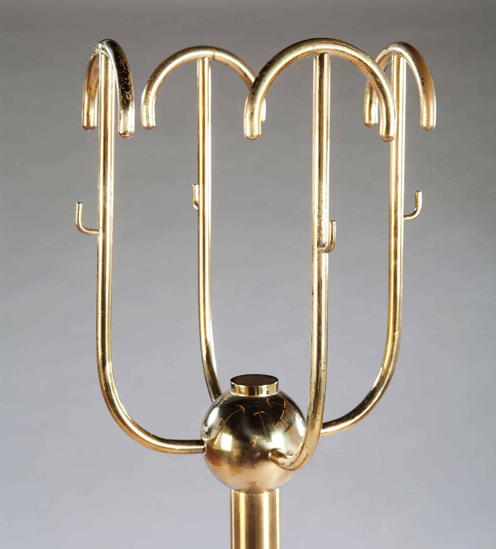 A Italian 1980s brass hat stand
