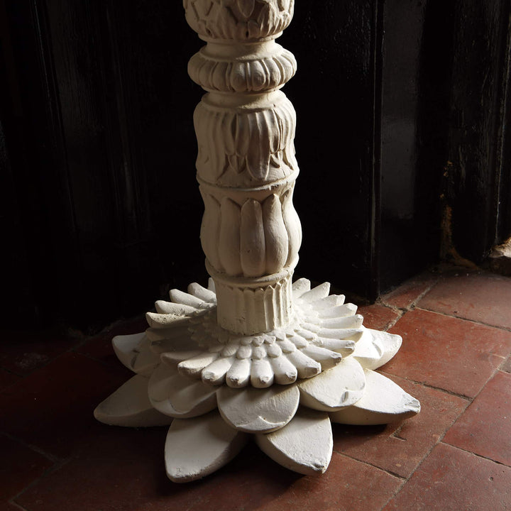 Carved Teak Rajasthani Floor Lamp