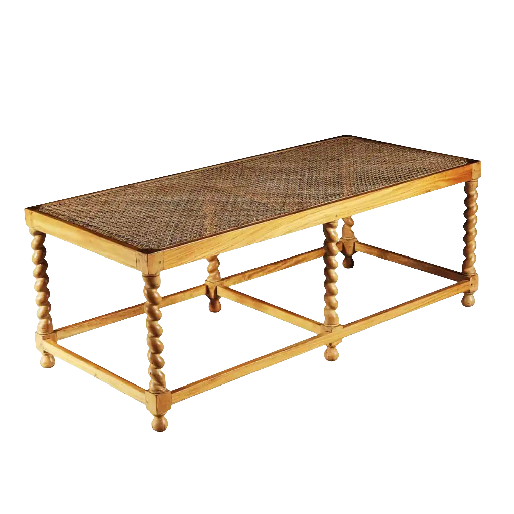 Satinwood Barley Twist Long Bench