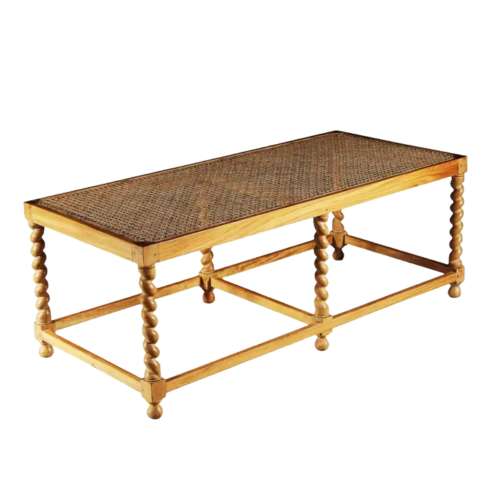 Satinwood Barley Twist Long Bench