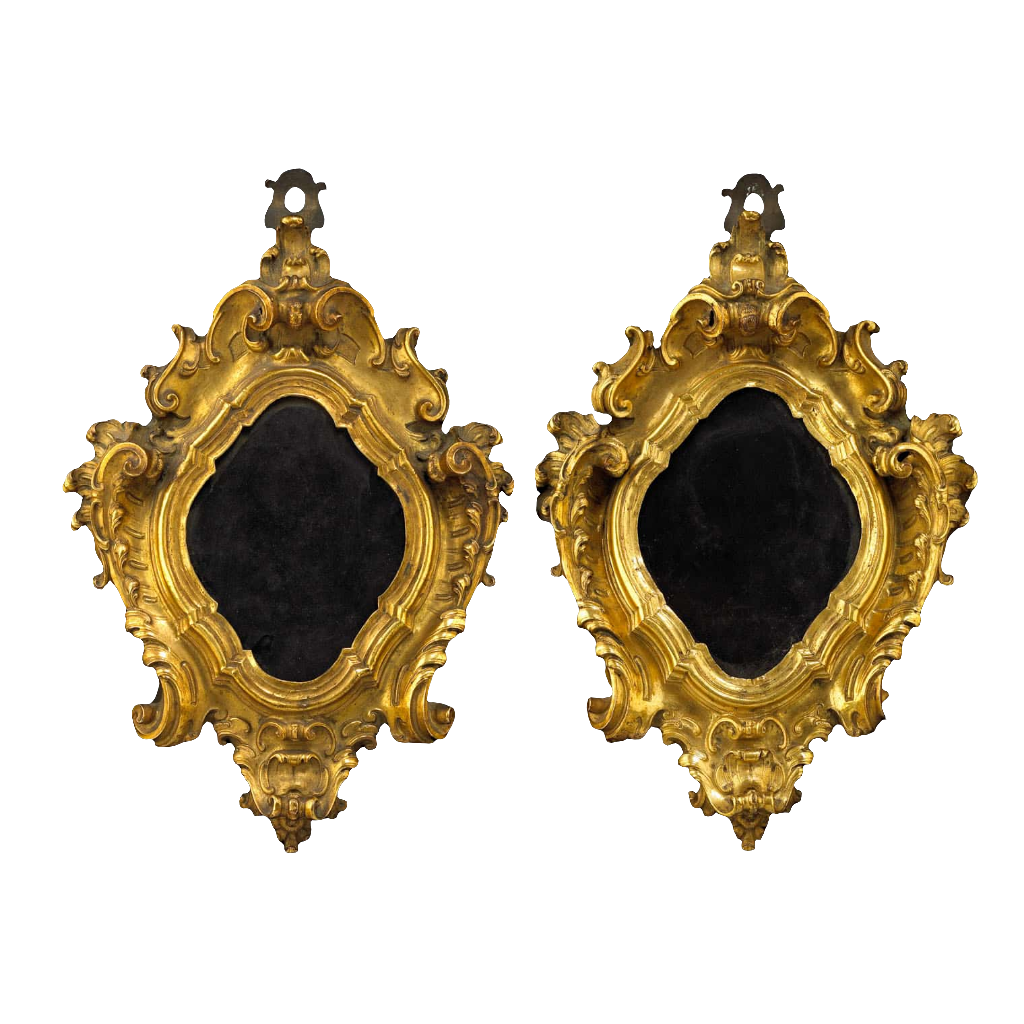 A pair of 17th Century Gilt Bronze picture frames