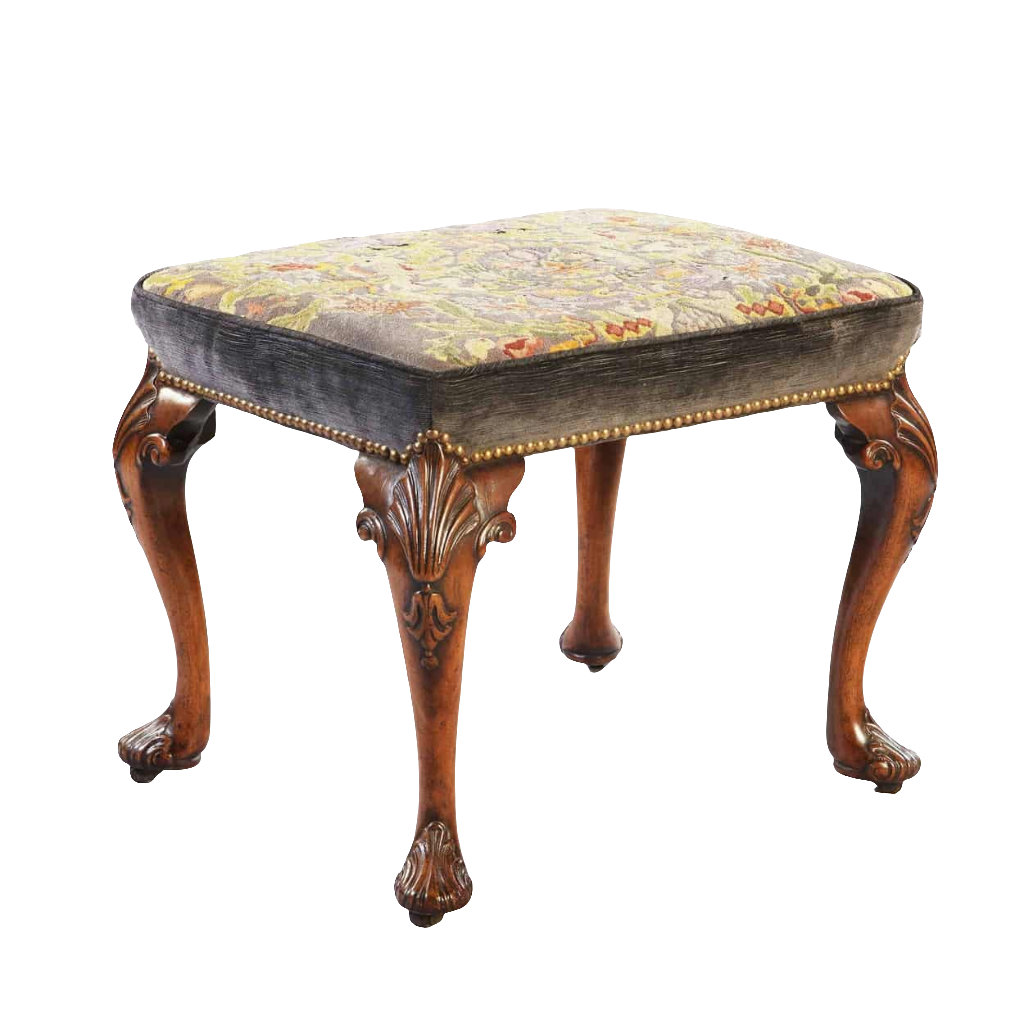 Early 18th Century George II Walnut Stool
