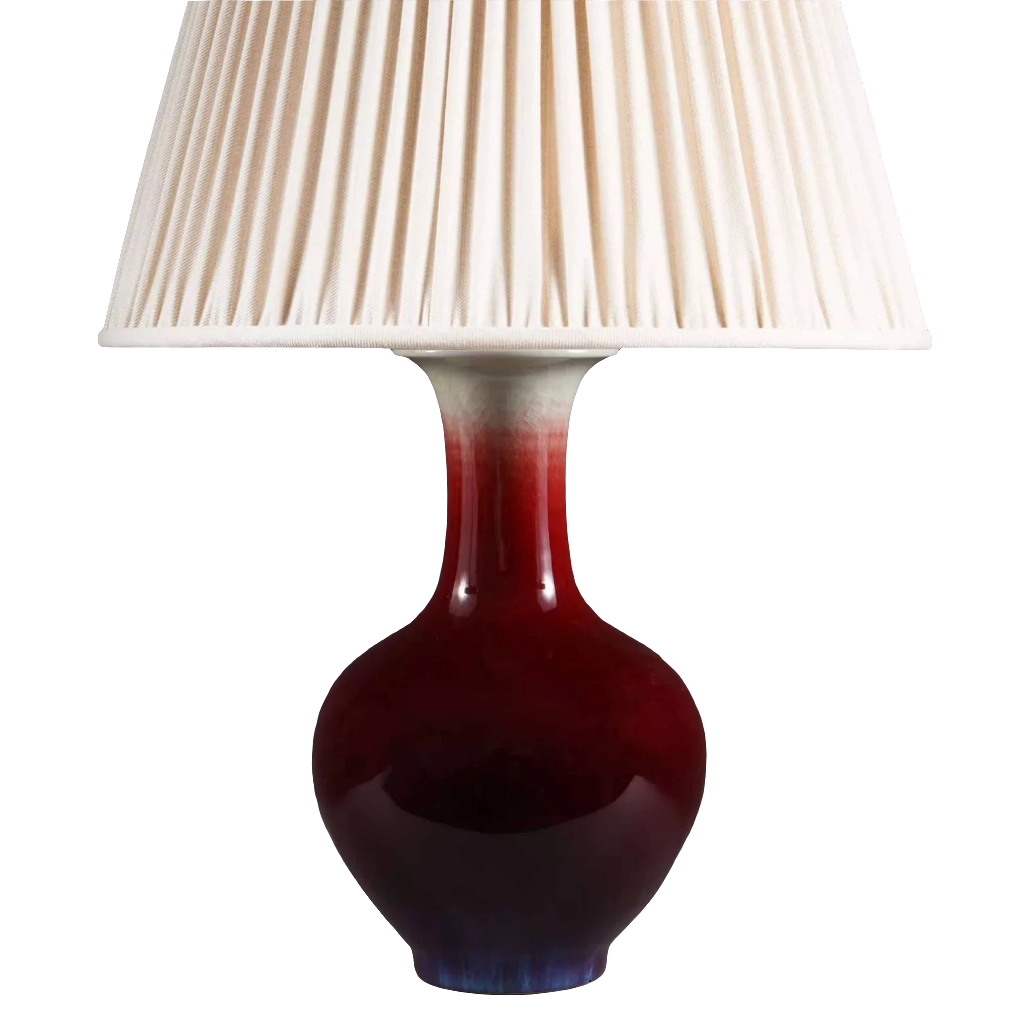 Chinese Sang de Boeuf Vase mounted as a table lamp