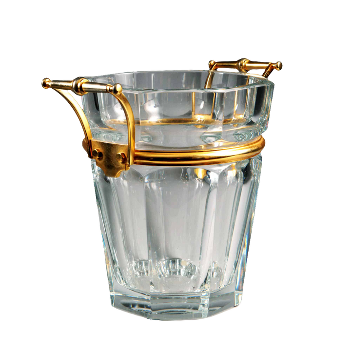 Baccarat Harcourt Glass and Gilt Bronze Champagne Cooler