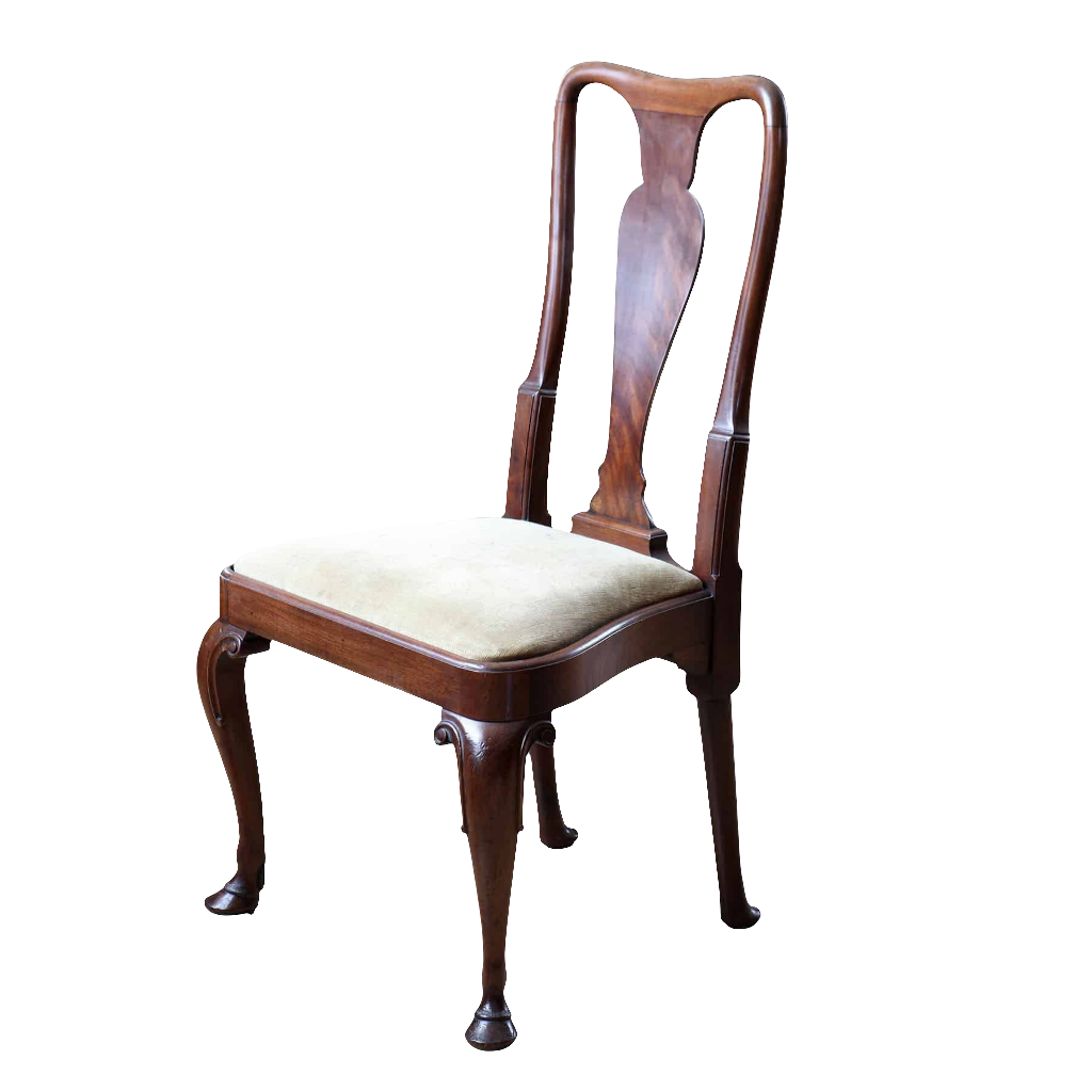 Set of eight hoof foot dining chairs