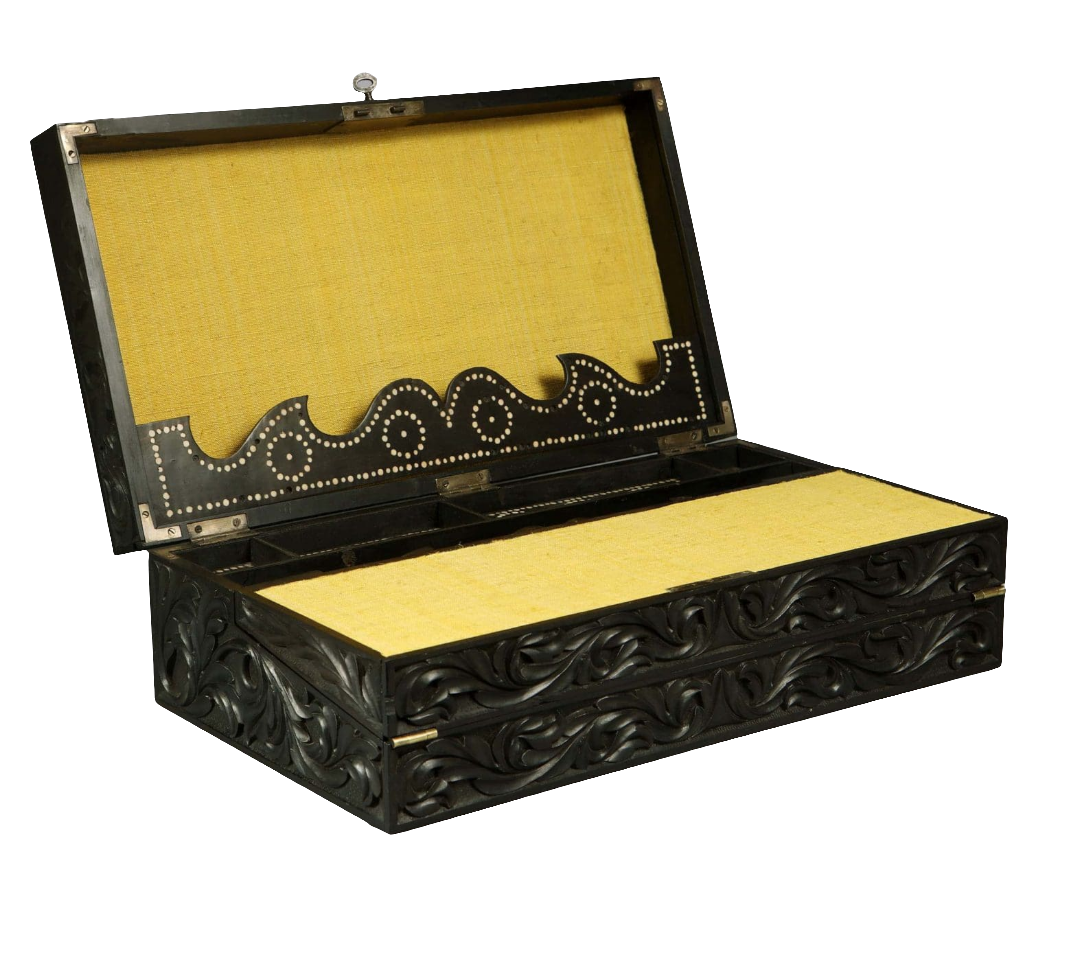 Anglo Ceylonese Ebony Box / Writing Slope