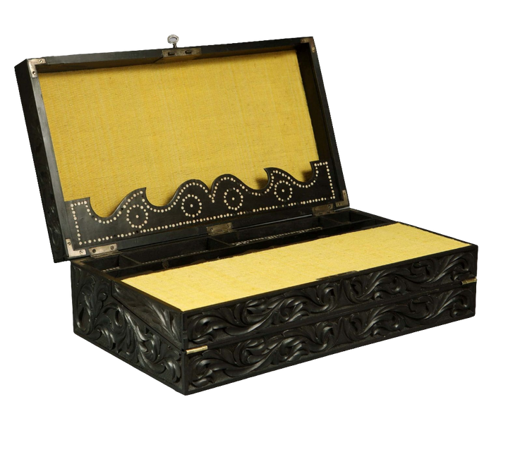 Anglo Ceylonese Ebony Box / Writing Slope