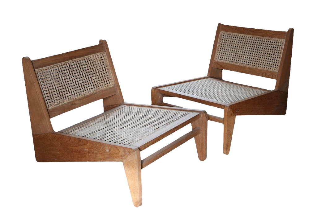 Pair of ‘Kangaroo’ Chandigarh Chairs after Pierre Jeanneret