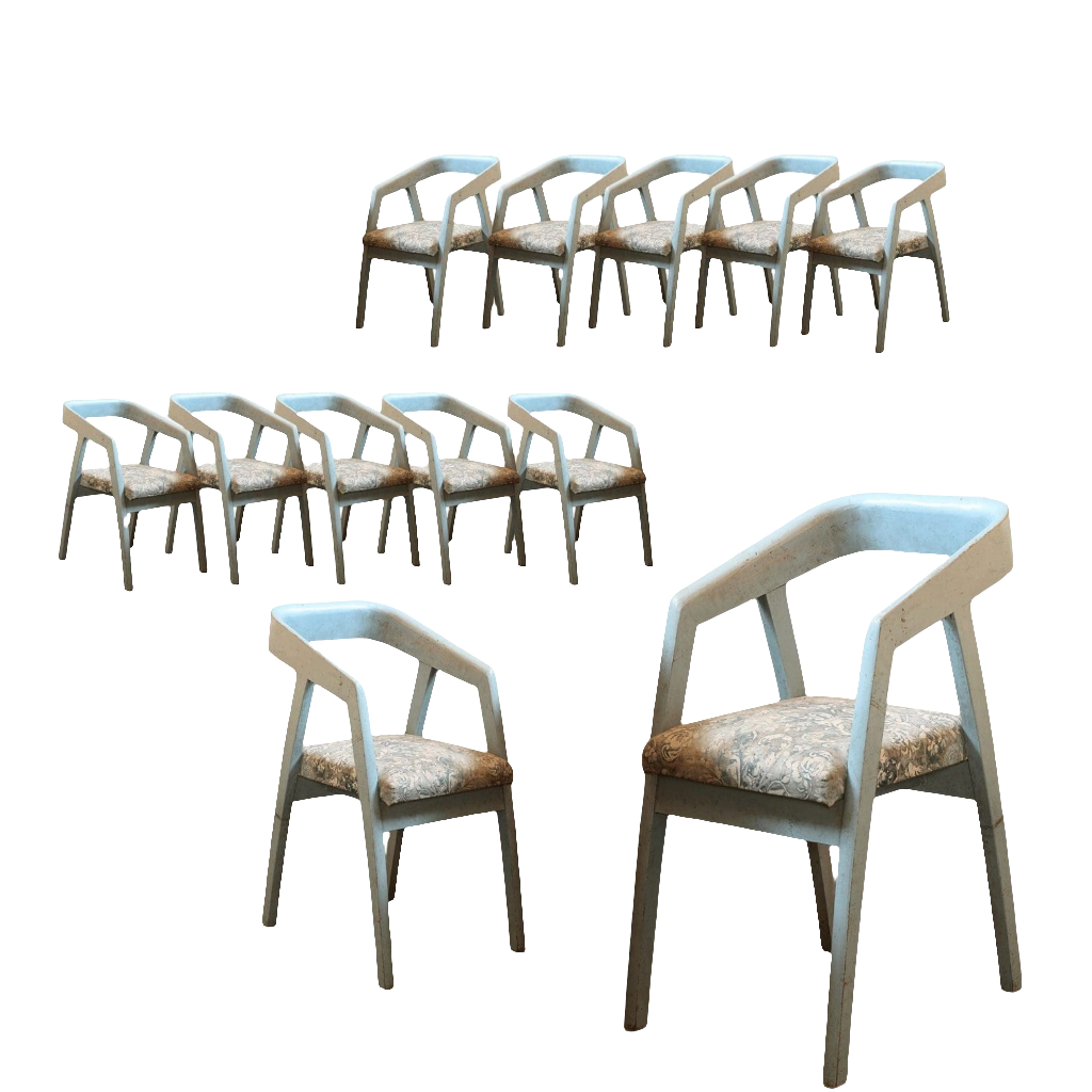Twelve Bombay Art Deco Armchairs