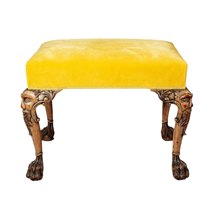 19th Century Faded Walnut George II Stool