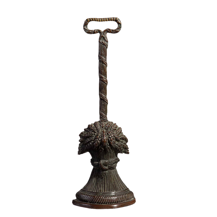 English bronze wheatsheaf doorstop