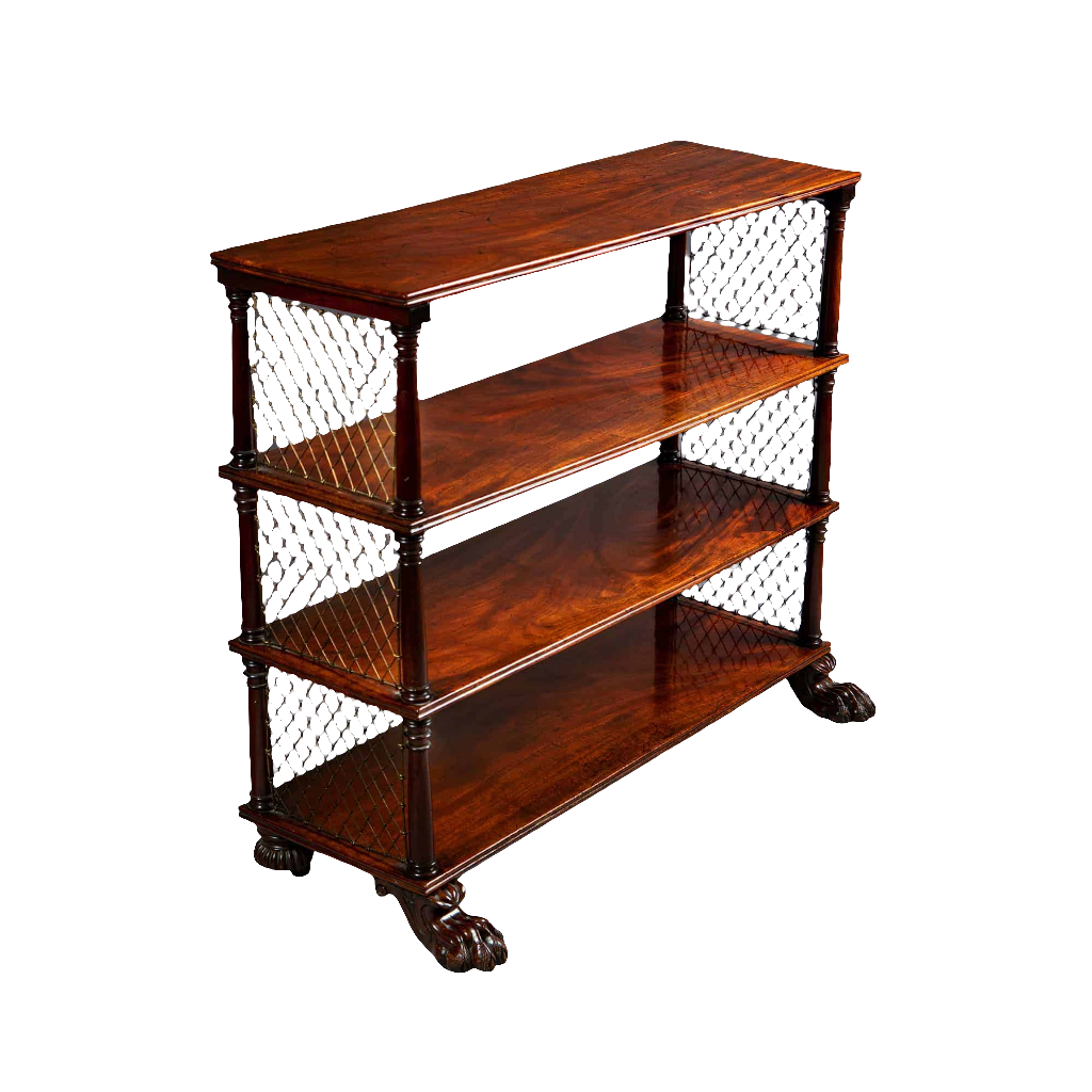 Regency flame mahogany set of shelves