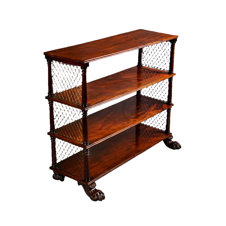 Regency flame mahogany set of shelves