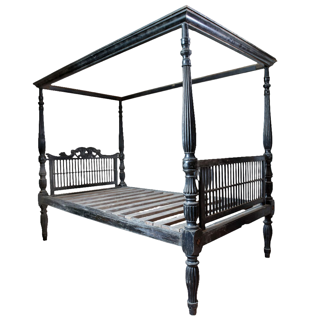 Ceylonese Solid Ebony Four Poster Bed