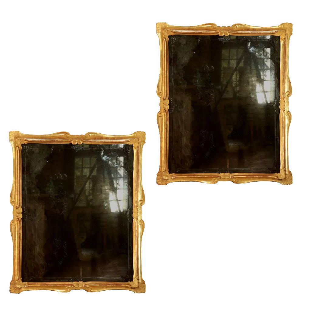 Pair of Venetian mid 18th Century wall mirrors