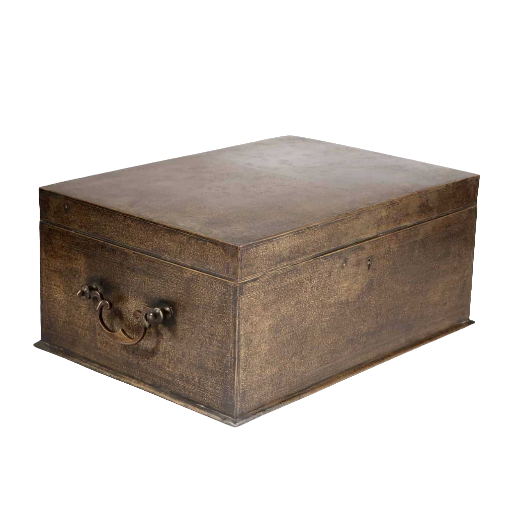 A Very Fine 19th Century Indian Large Brass Chest
