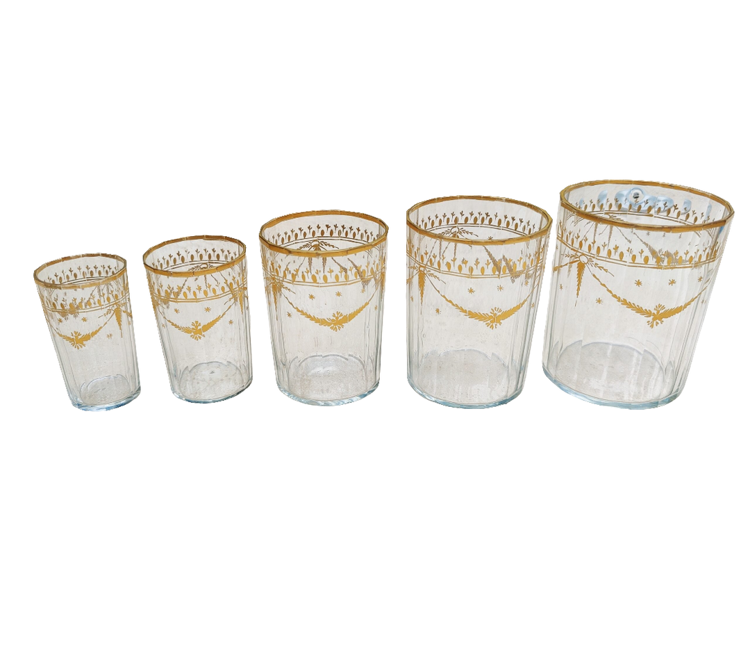 Bohemian Gilt Beakers