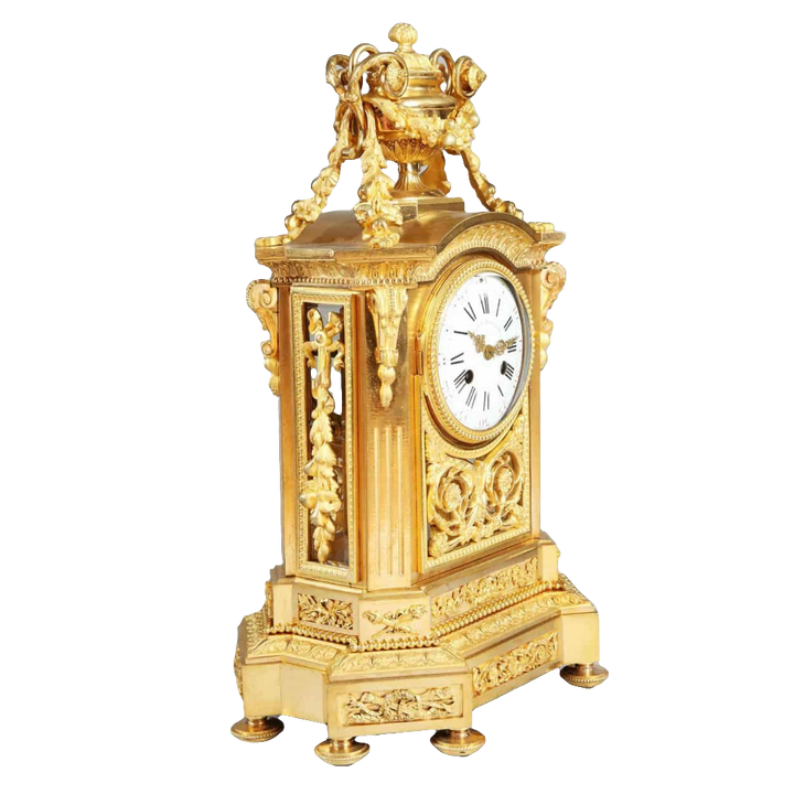 Fine Gilt Bronze Antique Mantel Clock by Société des Bronzes de Paris