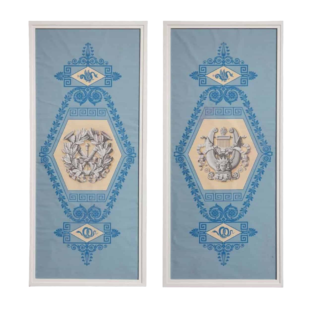 A Pair Of Charles X Papier Peint Panels