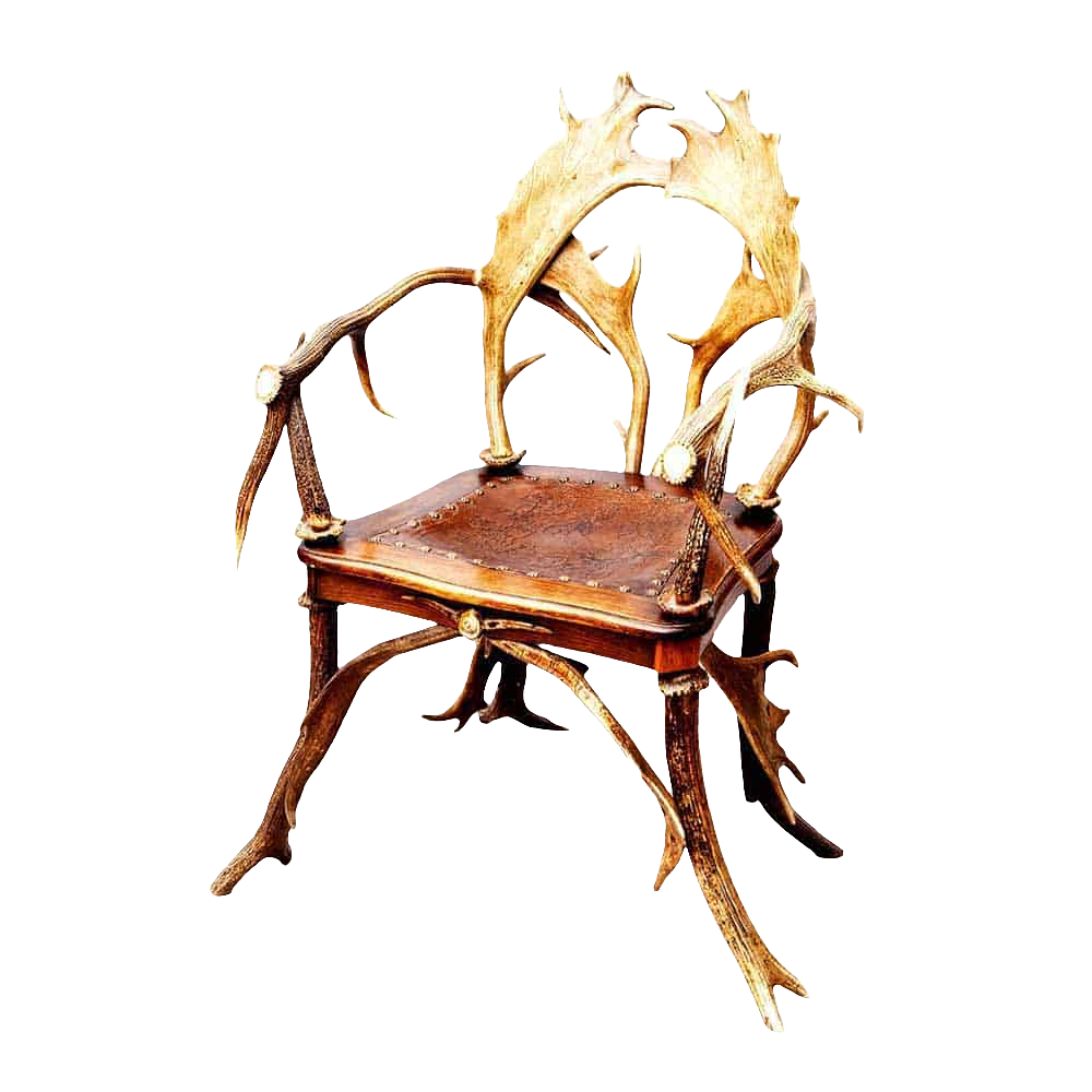 Victorian Black Forest Antler Armchair