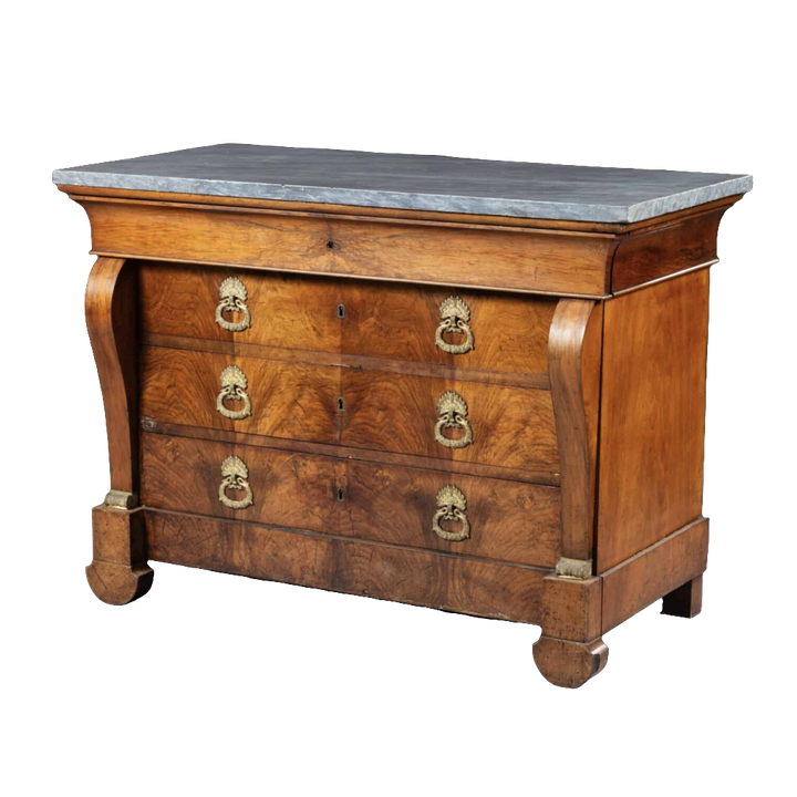 Louis Philippe Figured Walnut Commode