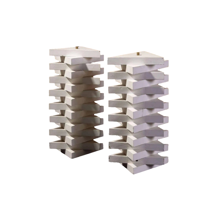 Pair of Geometric Lamp Bases by Andrew Allfree