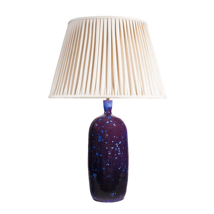 Crystalline Glazed Purple Vase Lamp