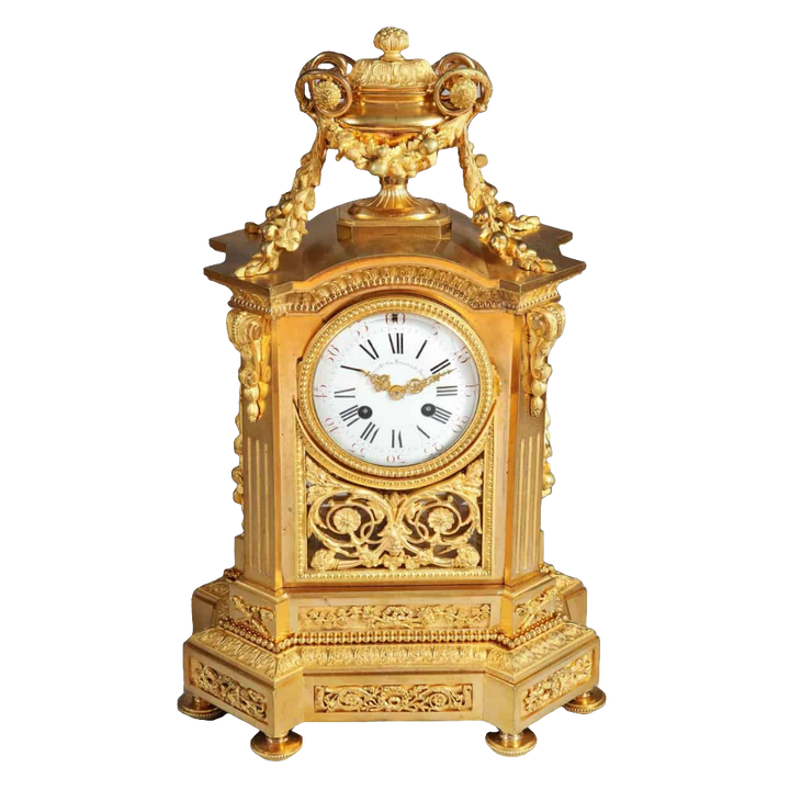 Fine Gilt Bronze Antique Mantel Clock by Société des Bronzes de Paris