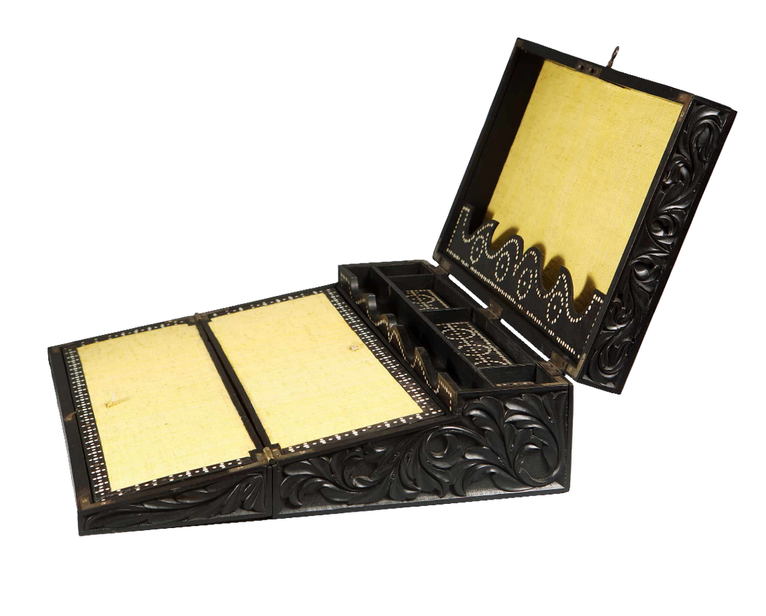 Anglo Ceylonese Ebony Box / Writing Slope