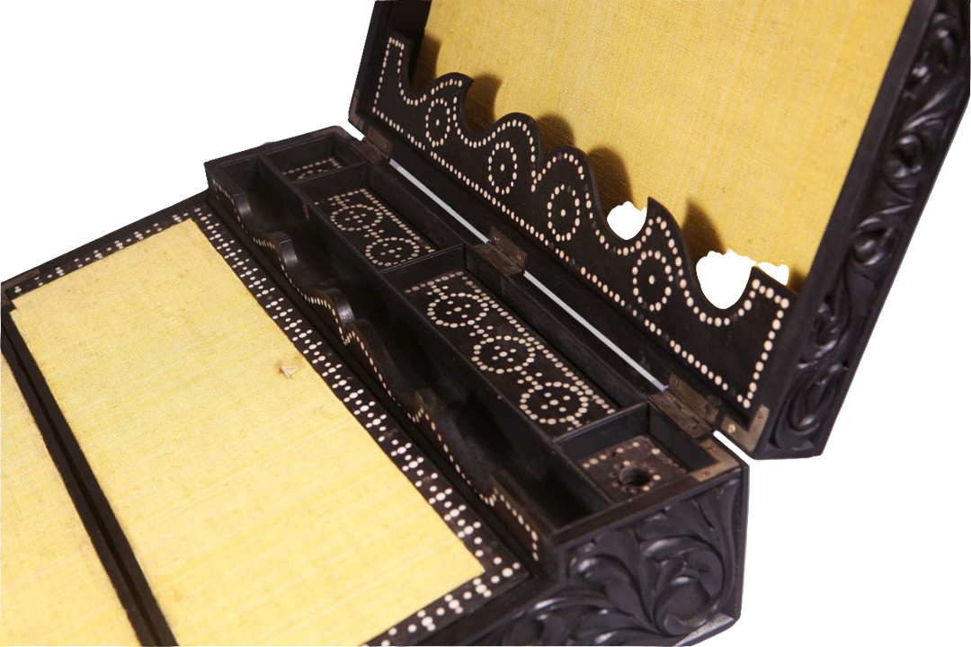 Anglo Ceylonese Ebony Box / Writing Slope