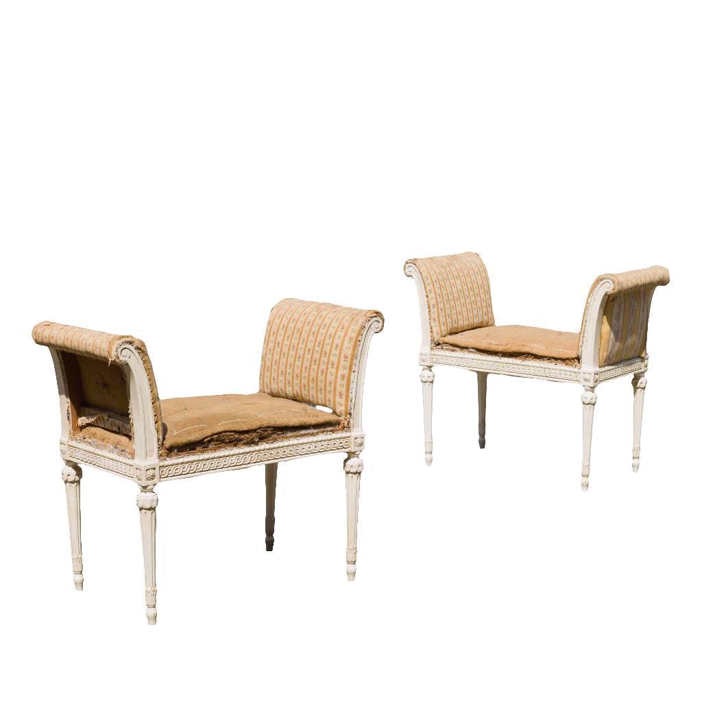 Pair of 19th Century Neo Classical Window Seats