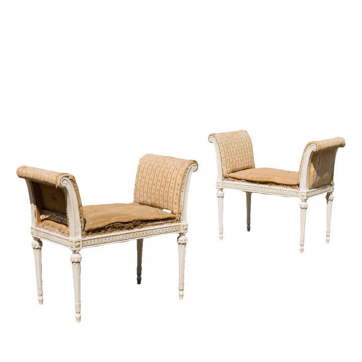 Pair of 19th Century Neo Classical Window Seats