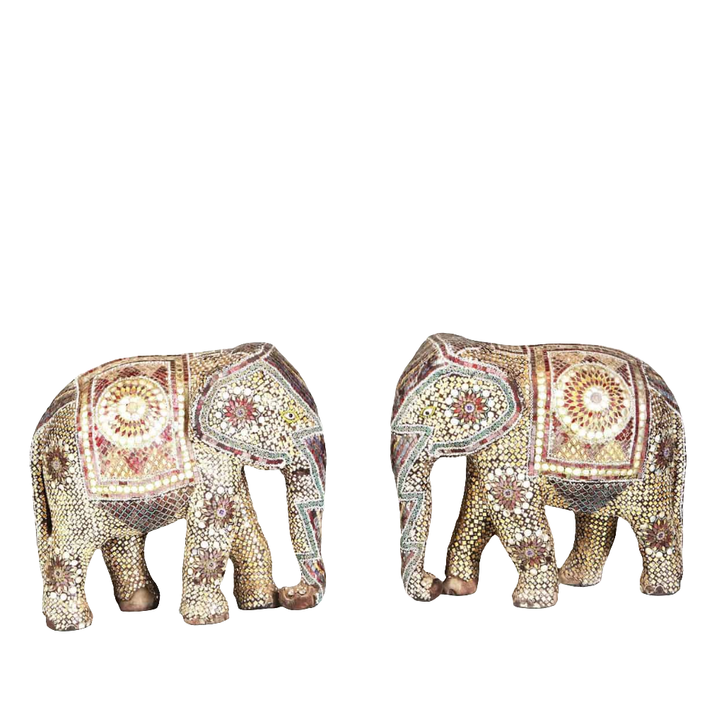 Decorative pair of Indian Elephants