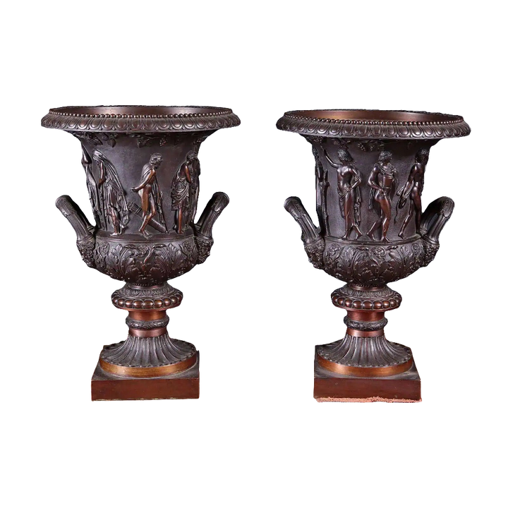Pair of Grand Tour Models after the Medici Vase