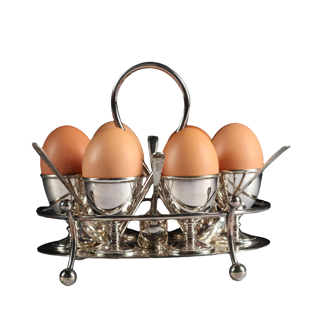 Hukin & Heath Silver Plate 6 Egg Cruet