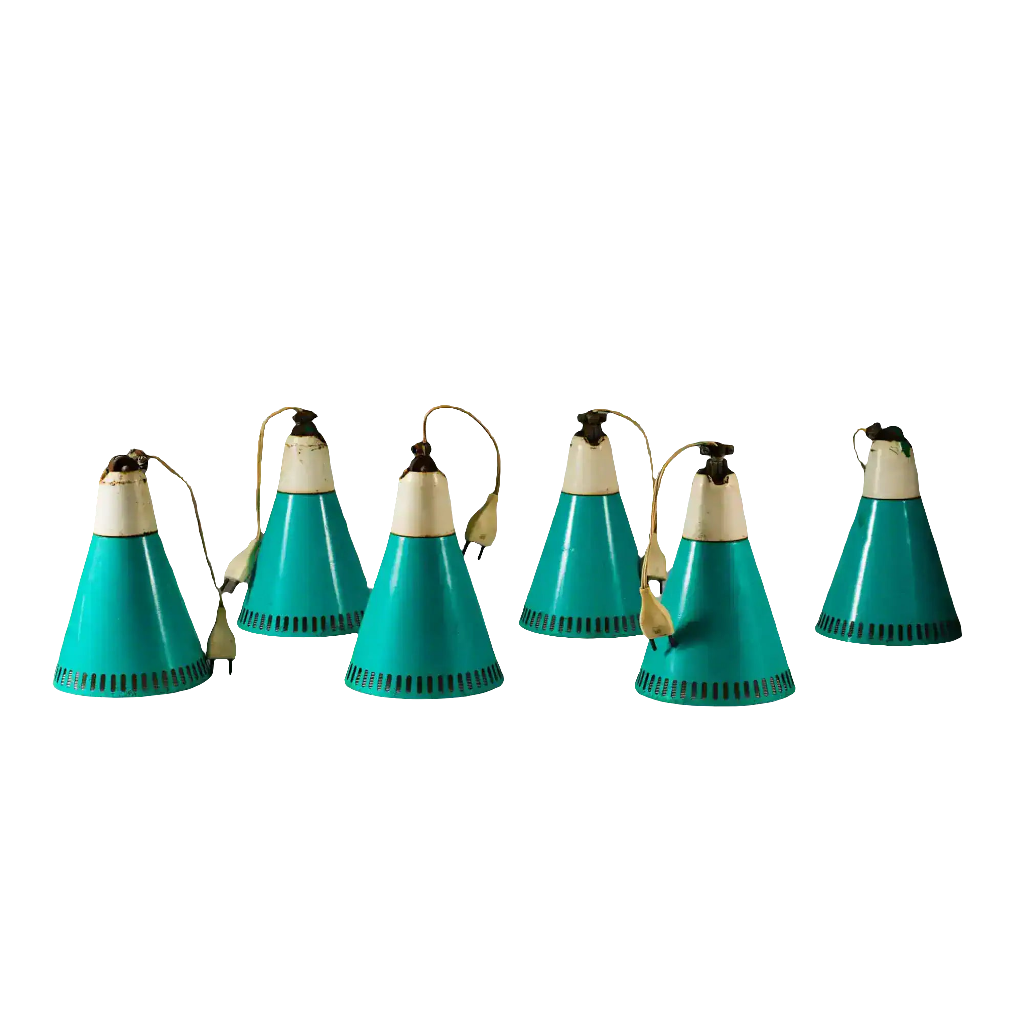 Industrial Green Enamel Pendant Lights