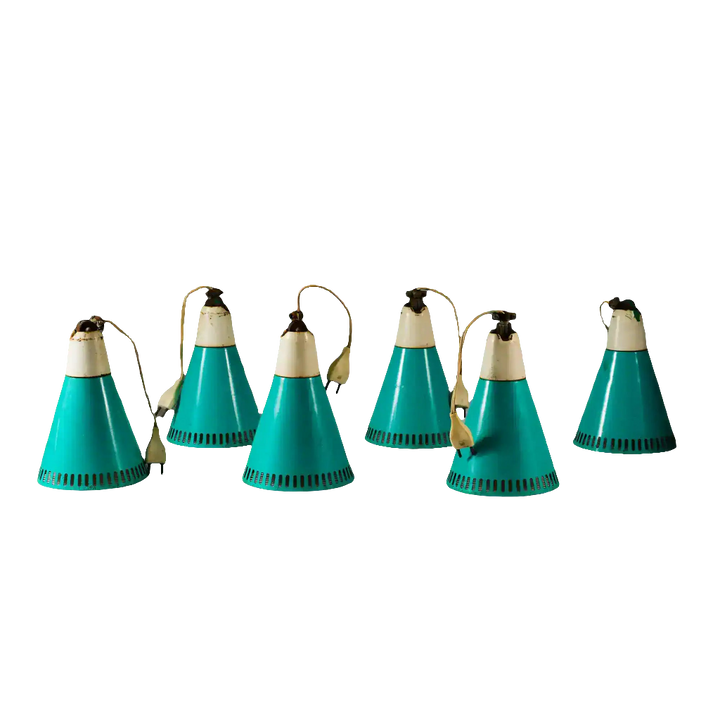 Industrial Green Enamel Pendant Lights