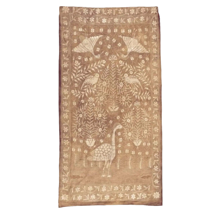 19th Century Indian Cotton & Crushed Shell Qanat Tent Hanging