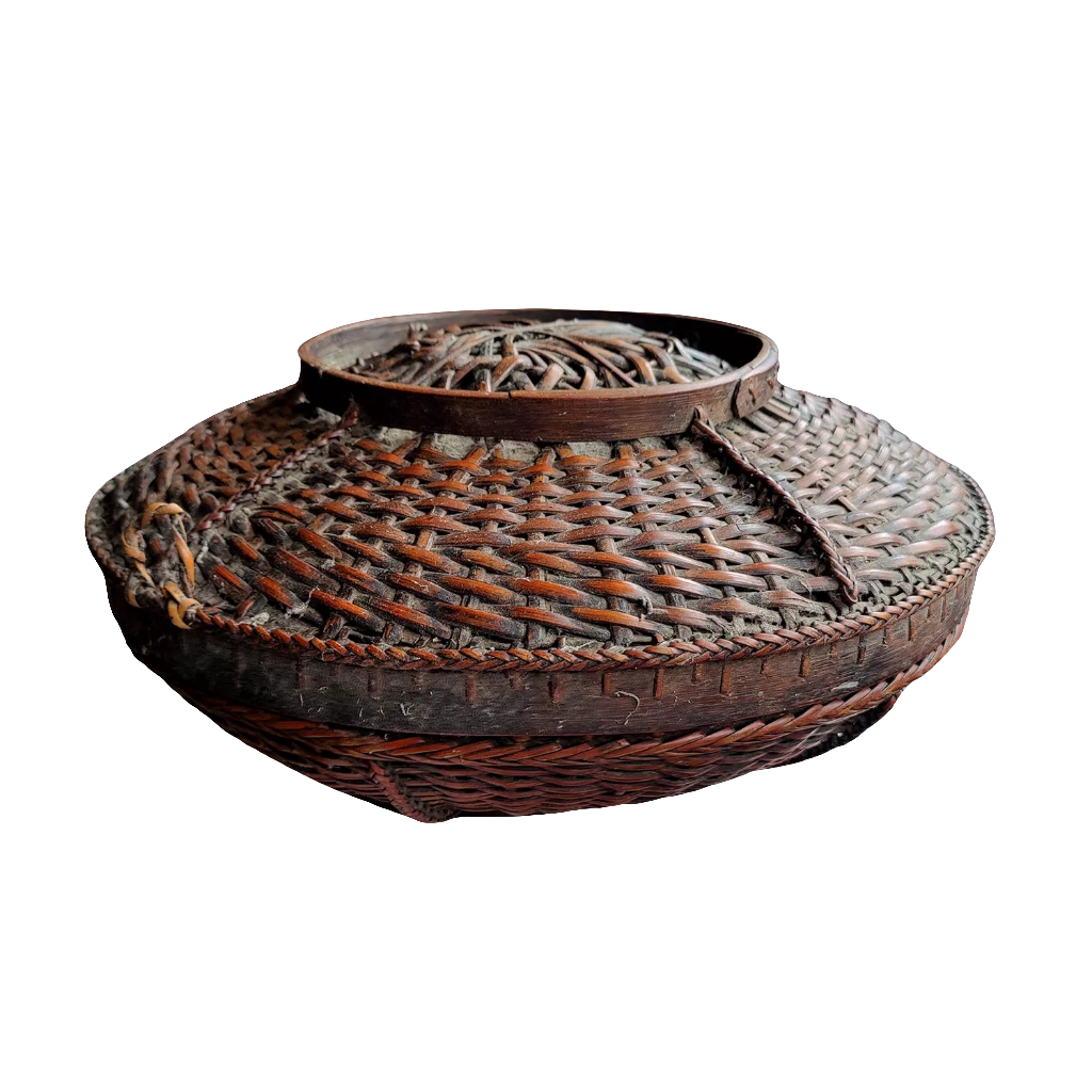IFUGAO, PHILIPPINE BAMBOO RATTAN BOX / BOWLS II