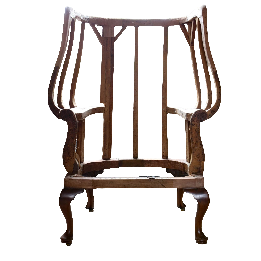 Early Georgian Wing Chair Frame