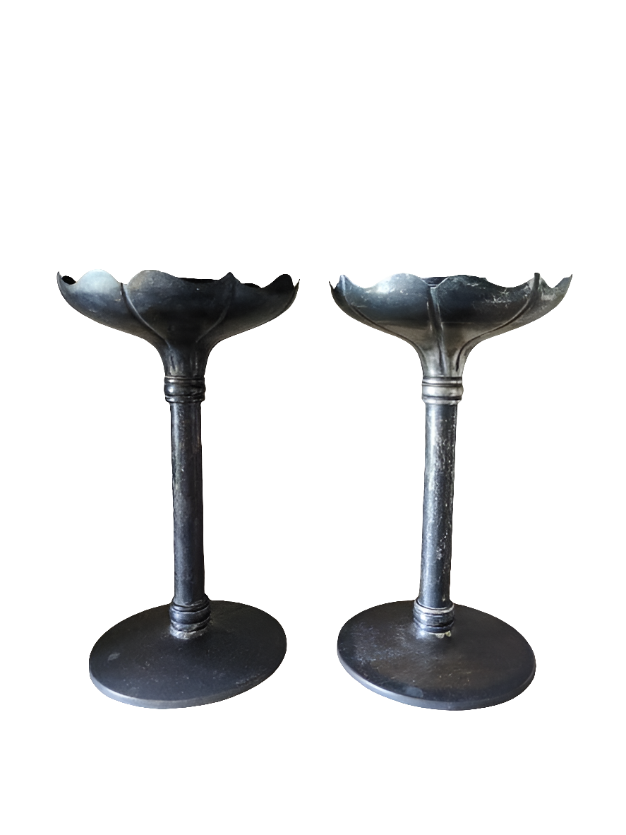 Pair Silver Plated Candlesticks