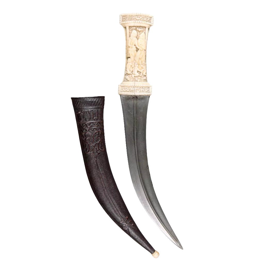 A Qajar Marine ivory-hilted dagger (Jambiya)