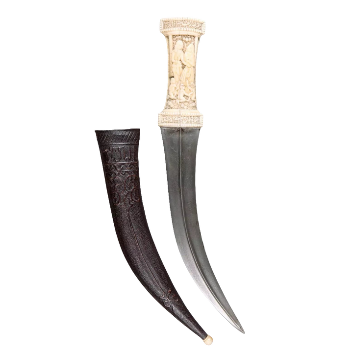 A Qajar Marine ivory-hilted dagger (Jambiya)
