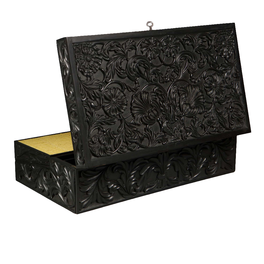 Anglo Ceylonese Ebony Box / Writing Slope