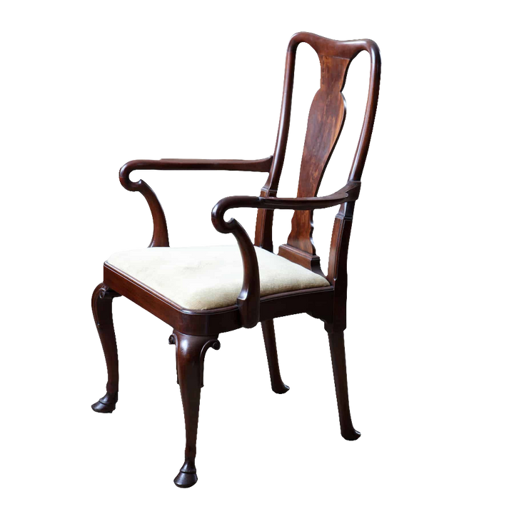 Set of eight hoof foot dining chairs