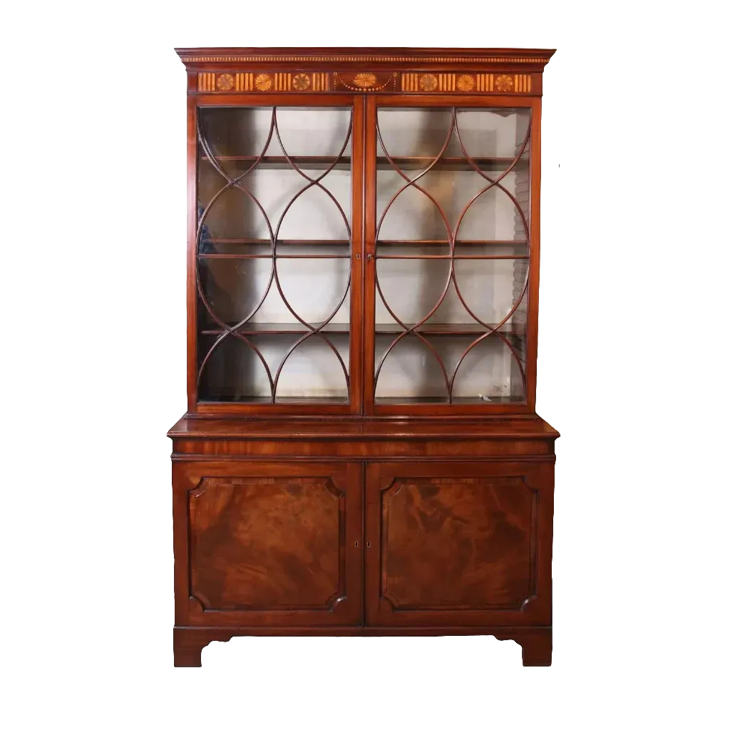 George III Sheraton Cabinet Bookcase